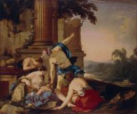 La Hire, Laurent de - Mercury Takes Bacchus to be Brought up by Nymphs